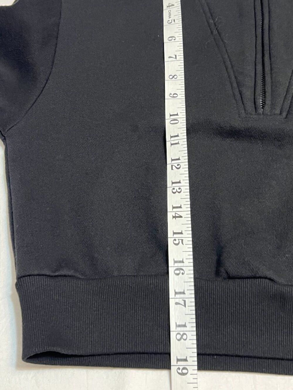 Victoria's Secret Black Sherpa Collar Half Zip Cropped Sweatshirt S Fleece Cozy - Picture 9 of 9
